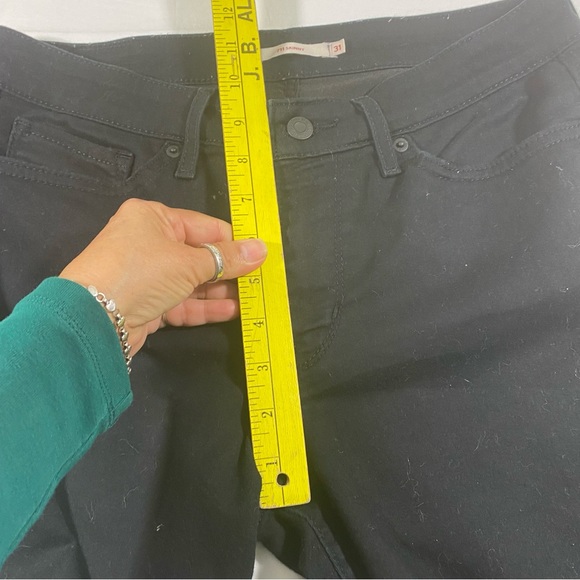 Levi’s Strauss 711 Skinny Jeans Black High Rise 31” Waist Woman’s skinny jeans - Picture 7 of 8